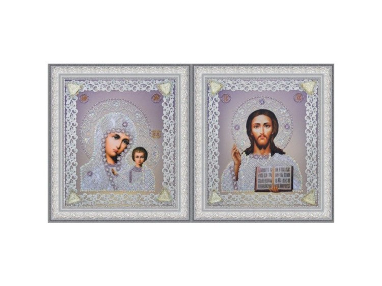 Набор для вышивания бисером «Набор венчальных икон (серебро)»