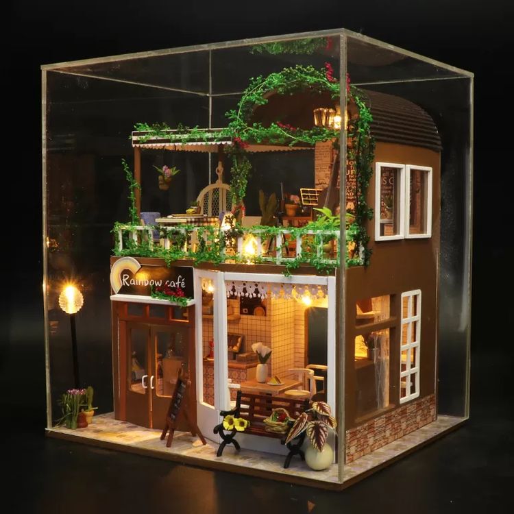 Миниатюрная сборная модель (румбокс) «Кафе Радуга» — картинка 2