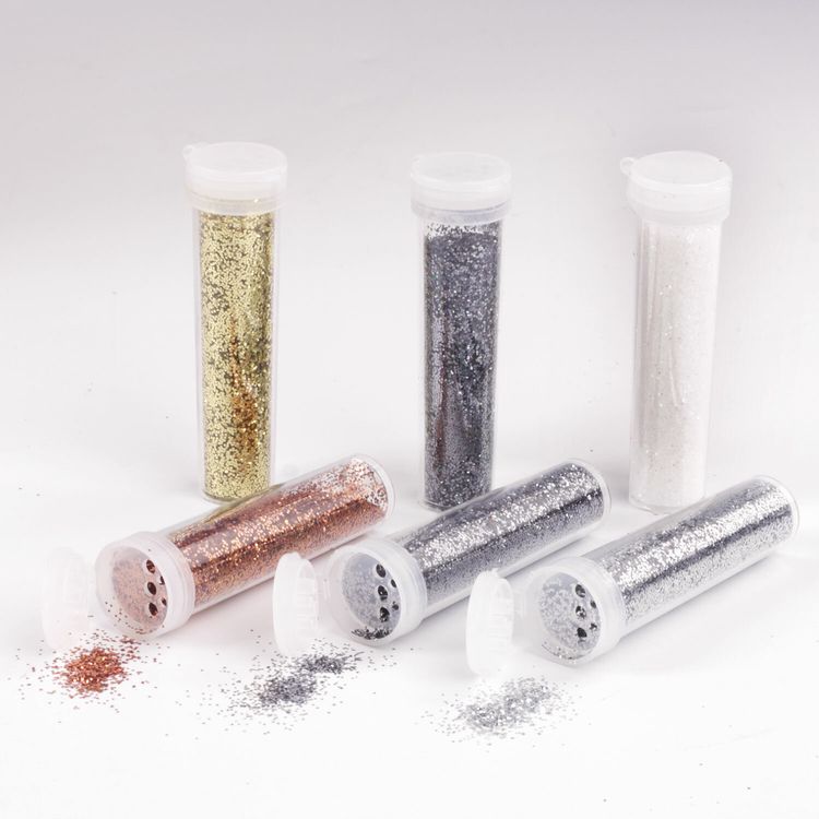 Блестки (глиттер), металлик, 6 цветов по 6,5 грамм, Остров Сокровищ — картинка 3