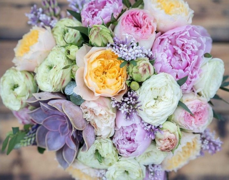 Картина по номерам «Букет разных цветов» — картинка 2