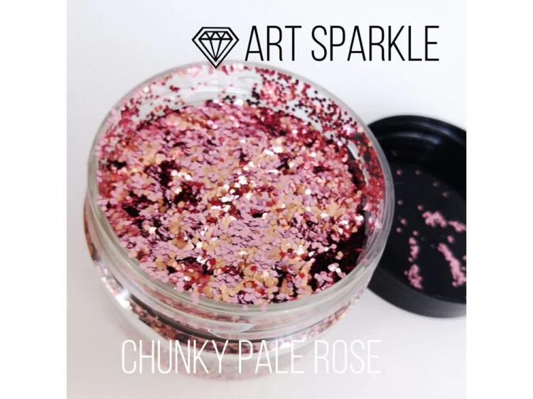 Глиттер крупный Chunky Pale Rose, 50 г, Craftsmen.store — картинка 2