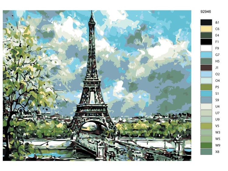 Картина по номерам «Весна в Париже» — картинка 2