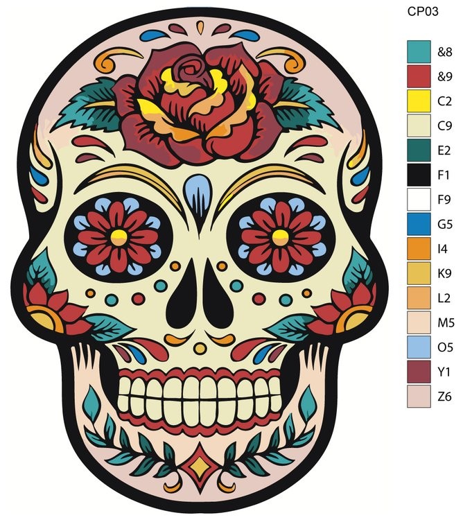 Картина по номерам «Калавера Катрина 3» — картинка 2