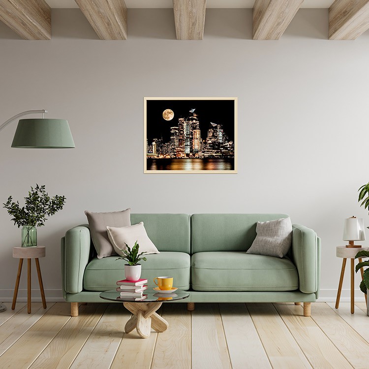 Картина по номерам с поталью «Черный холст Ночной город» — картинка 7