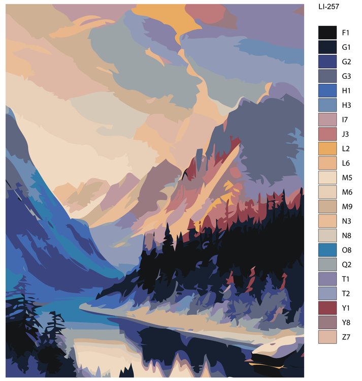 Картина по номерам «Горный пейзаж» — картинка 2