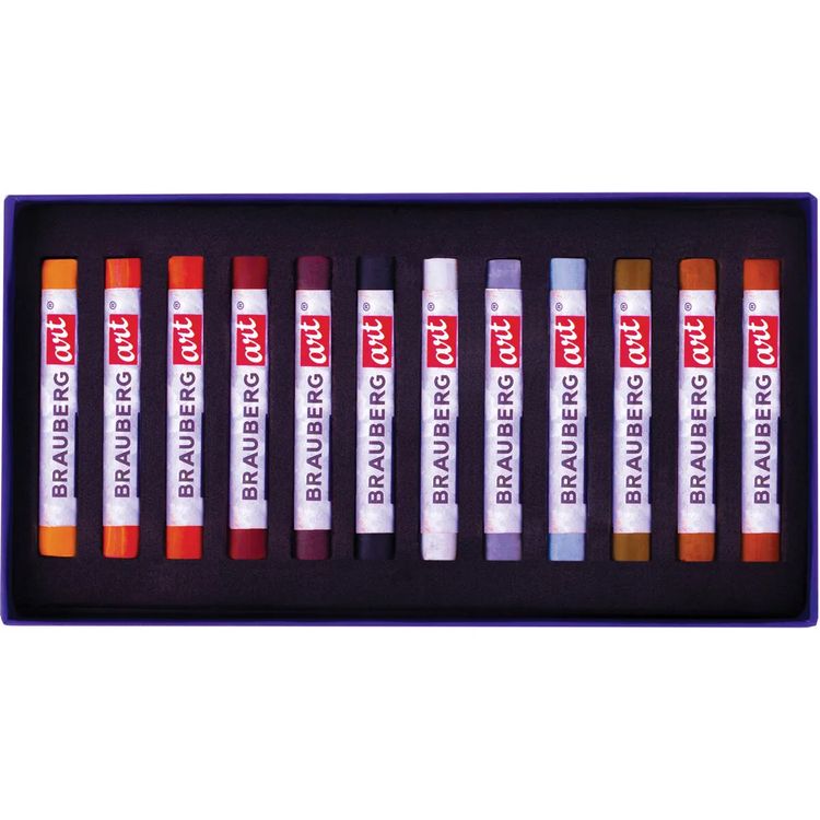 Пастель сухая художественная «Графика», 12 цв., круглое сечение, BRAUBERG ART CLASSIC — картинка 2