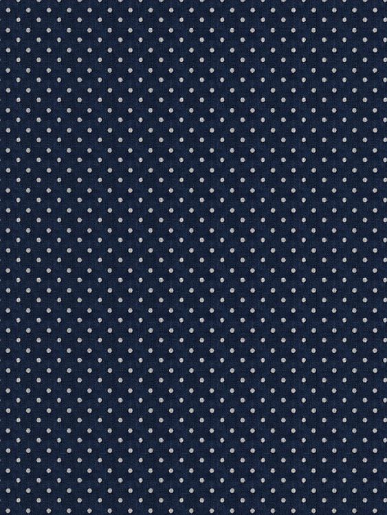 Ткань льняная, 1 м x 150 см, 140 г/м², цвет: синий, белый горошек, TBY — картинка 5