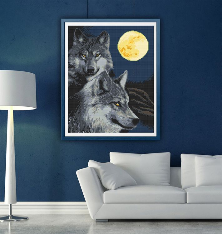 Алмазная вышивка «Волчья стая» — картинка 2