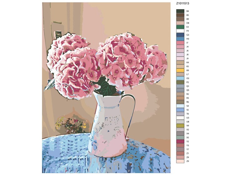 Картина по номерам «Нежная гортензия» — картинка 2