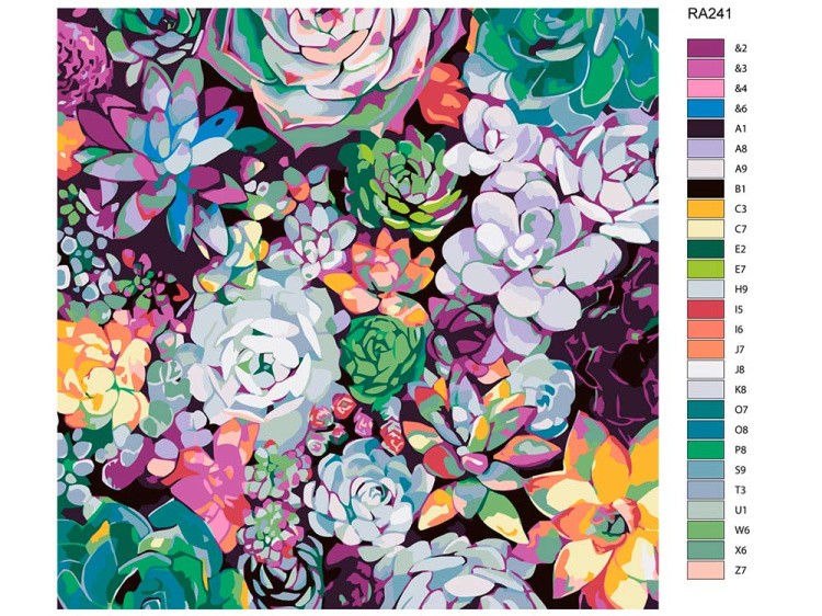 Картина по номерам «Сад суккулентов» — картинка 2