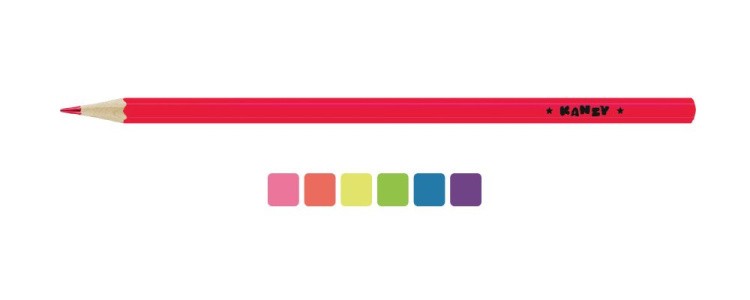 Набор неоновых карандашей Мишка, 6 цветов — картинка 2