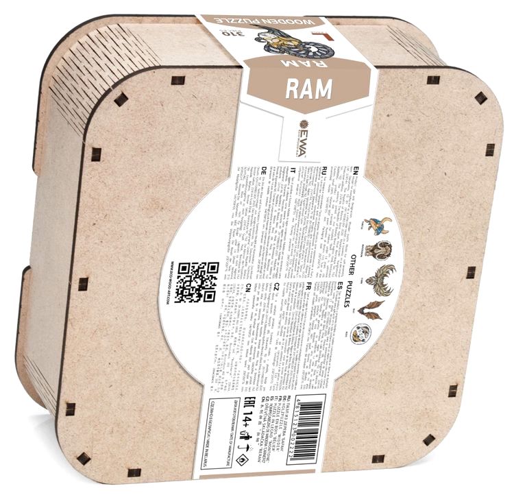 Деревянный, фигурный пазл EWA «Горный Баран L», 40x55 см — картинка 8