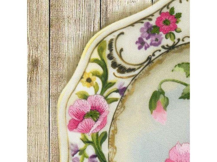 Набор для вышивания «Тарелка с розовыми маками» — картинка 5