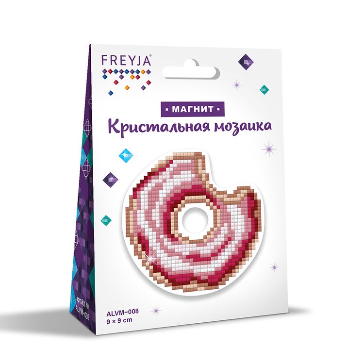 Алмазная вышивка магнит «Пончик» — картинка 2