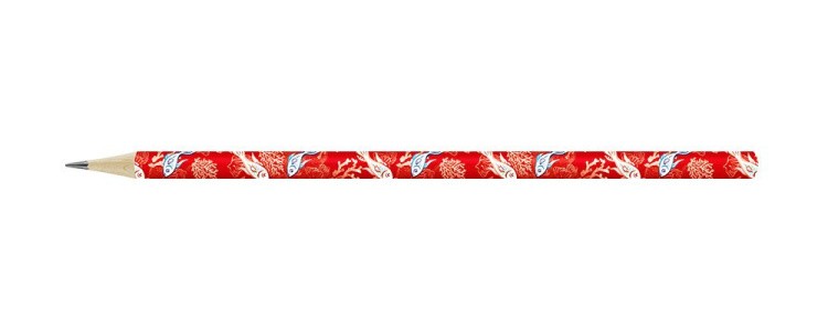Карандаш графитный ВКФ «Hot Print» круглый ТМ (HB), красное море