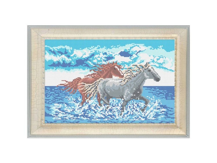 Рисунок на ткани «Лошади»