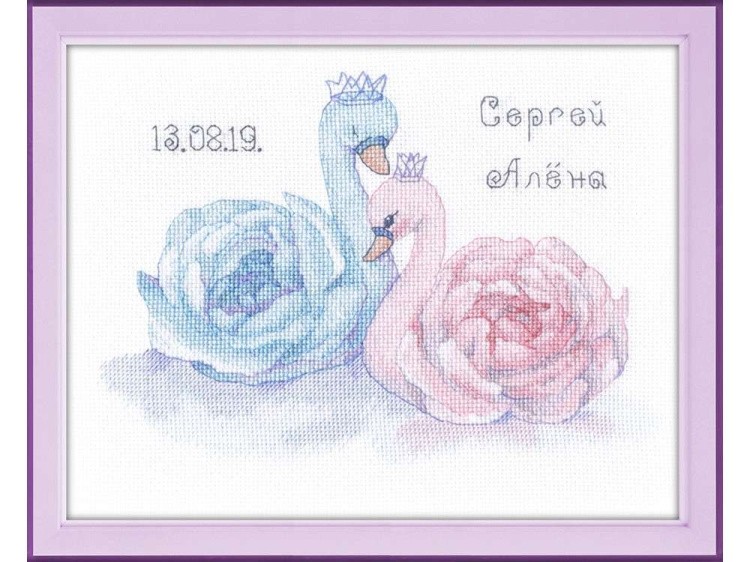 Набор для вышивания «Лебеди. Свадебная метрика» — картинка 2