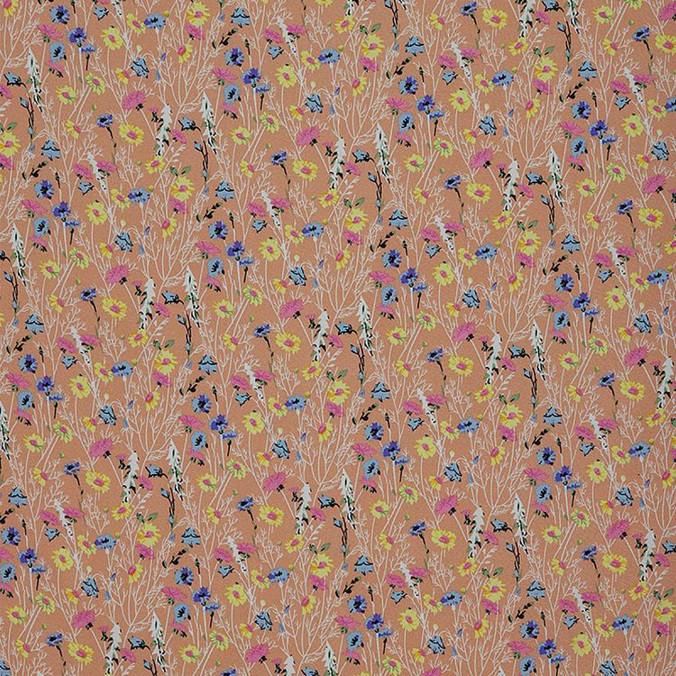 Ткань Софт, 5 м, ширина 150 см, 105 г/м2, цвет: персиковый, принт, TBY — картинка 2