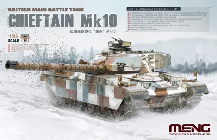 Сборная модель танка «British Main Battle Tank Chieftain Mk10», пластик, масштаб 1:35, MENG — картинка 12