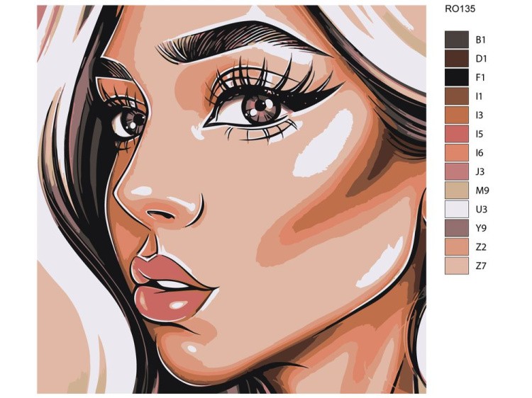 Картина по номерам «Распахнутые ресницы» — картинка 2