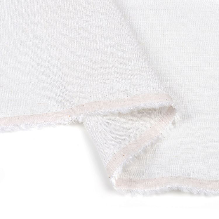 Ткань льняная, 10 м, ширина 140 см, 190 г/м², цвет: 21 белый, TBY — картинка 4