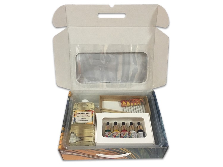 Набор для эбру «Kids Mini» 5 цветов, Integra Art — картинка 2