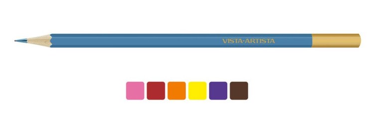 Набор акварельных карандашей Vista-Artista Extra Fine «Ботаника. Чертополох», 6 цветов — картинка 2