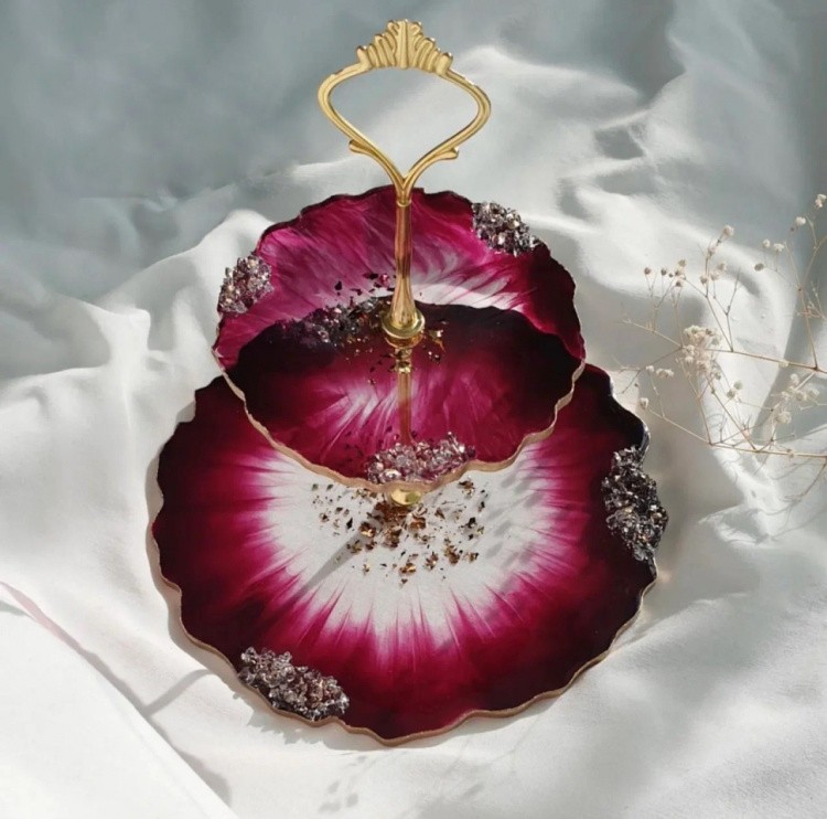 Силиконовый молд - Заготовка для фруктовницы круглая, набор — картинка 4