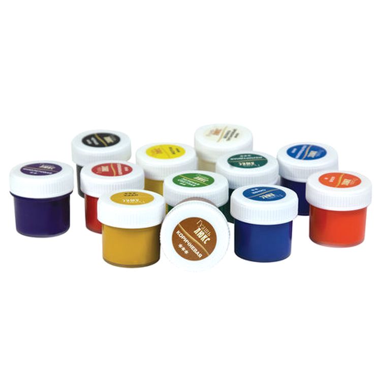 Гуашь художественная Луч «Люкс», 12 цветов по 20 мл, на гуммиарабике — картинка 2