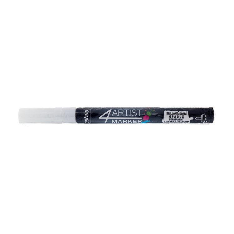 Маркер художественный 4Artist Marker на масляной основе, 2 мм, круглое перо, белый, PEBEO