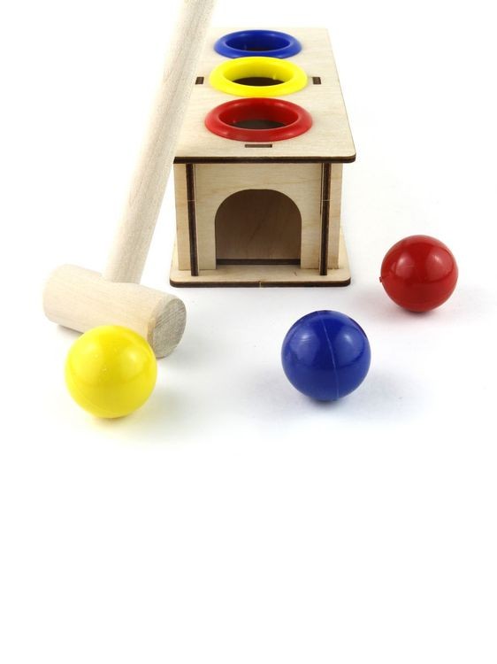 Стучалка деревянная, 3 отверстия — картинка 3