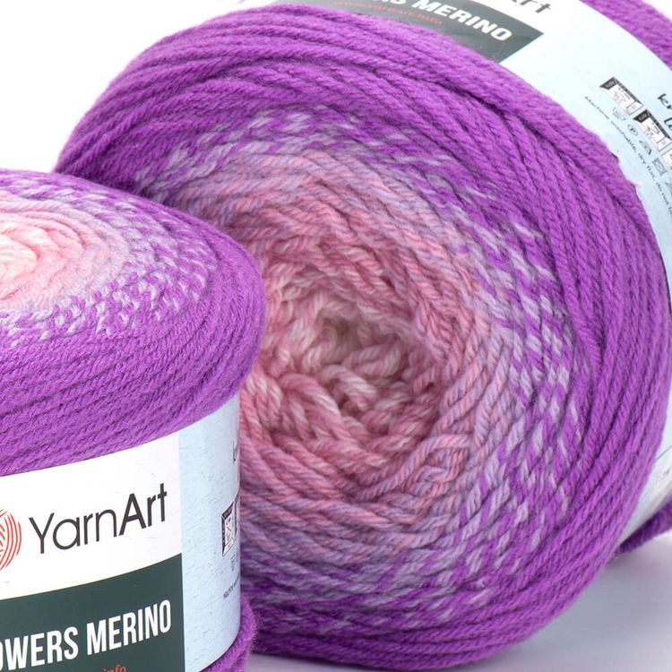 Пряжа YarnArt Flowers Merino (531), мультиколор, 5 шт. по 225 г — картинка 2