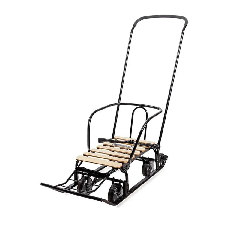 Санки детские с колесами зимние Тимка 5, черный — картинка 6