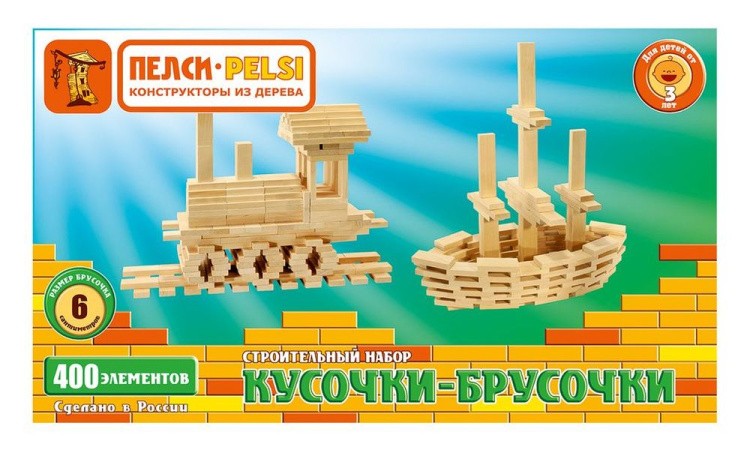 Строительный набор Пелси №3 «Кусочки-брусочки» — картинка 2