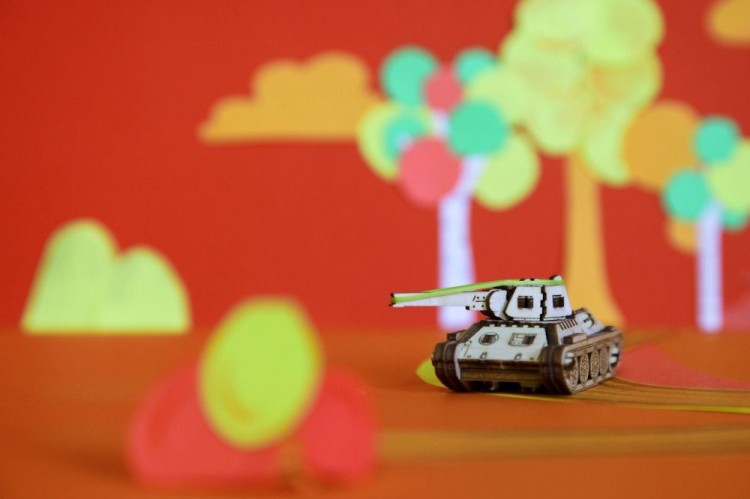 Конструктор из дерева «Танк Т-34», UNIWOOD — картинка 3