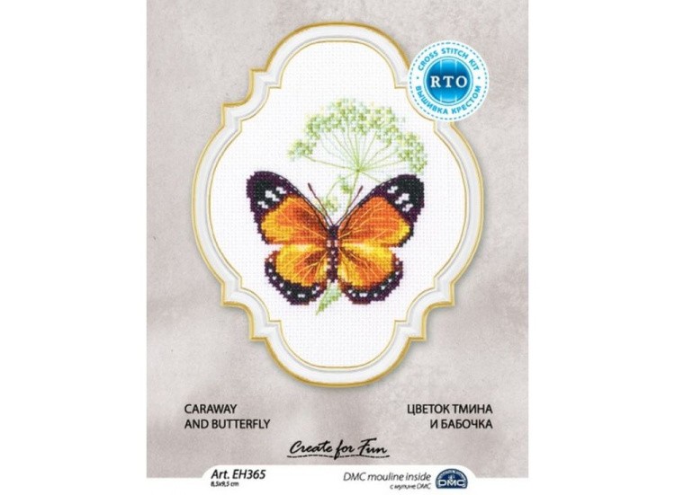 Набор для вышивания «Цветок тмина и бабочка» — картинка 3