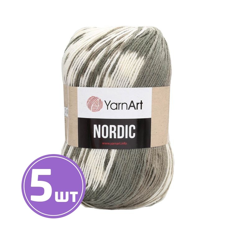 Пряжа YarnArt Nordic (659), мультиколор, 5 шт. по 150 г