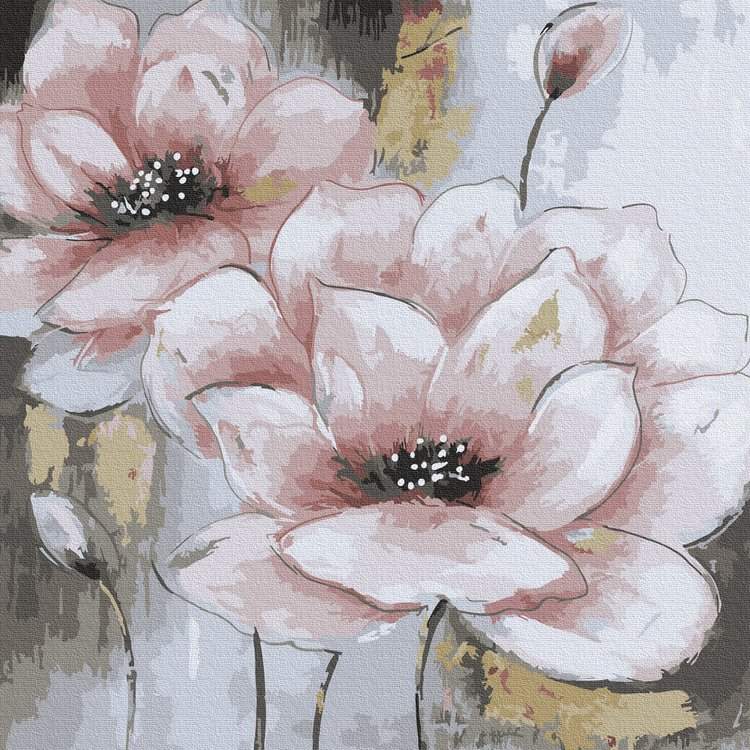 Картина по номерам «Розовые цветы»