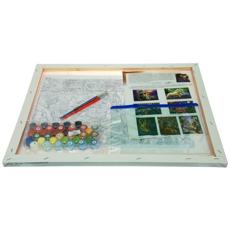 Картина по номерам «Коты и рыбки» — картинка 3