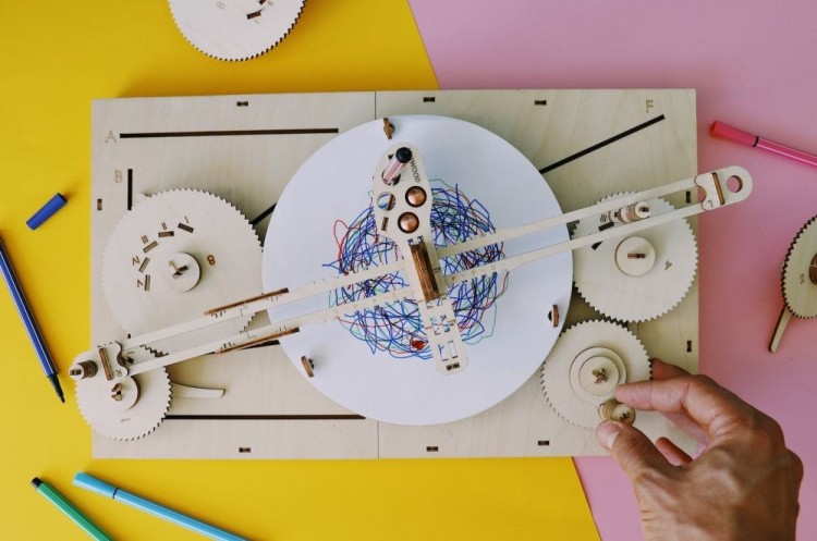 Конструктор из дерева «Машина для рисования UNIGRAPH», UNIWOOD — картинка 5