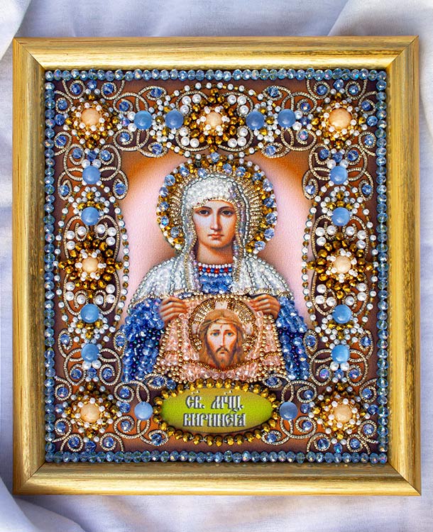 Вышивка Образа в каменьях «Святая Вероника» — картинка 3