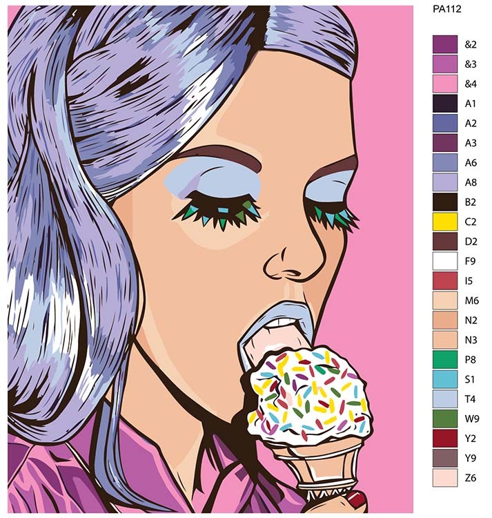 Картина по номерам «Вкусное мороженое» — картинка 2