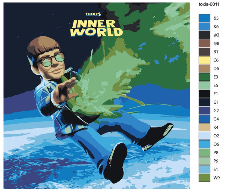 Картина по номерам «Рэп музыкант Toxis Токсис: Inner world» — картинка 2