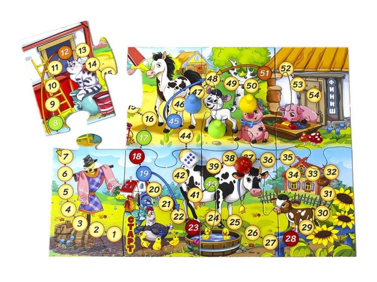 Игра-пазл «Ферма» (Ходилка+пазл) — картинка 2