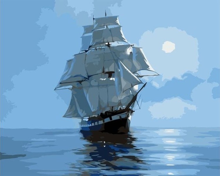 Картина по номерам «Корабль в штиль»