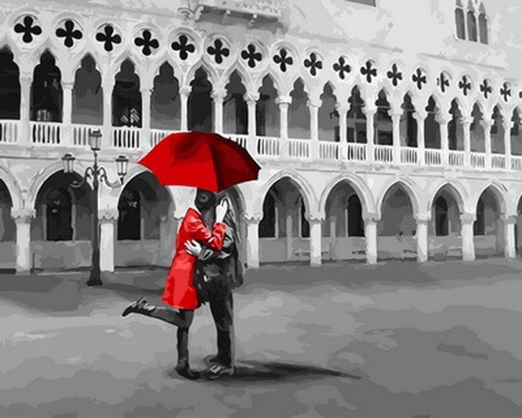 Картина по номерам «Черно-красное свидание»