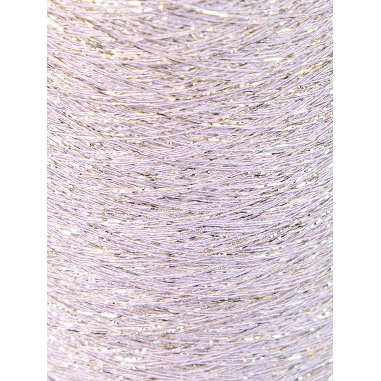 Пряжа бобинная OnlyWe (В111), сиреневый с золотистым люрексом, 1 шт., 50 г — картинка 2