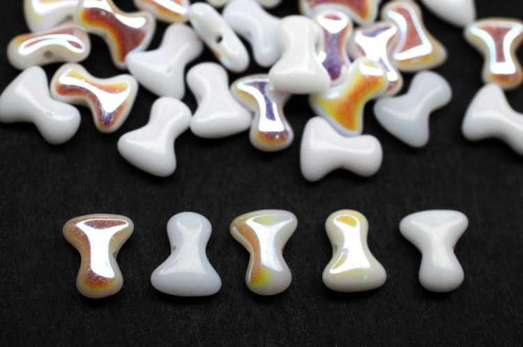 Бусины Preciosa (Чехия) TEE 111-01364-00, 10 г, цвет: 02010-28701 белый радужный — картинка 2