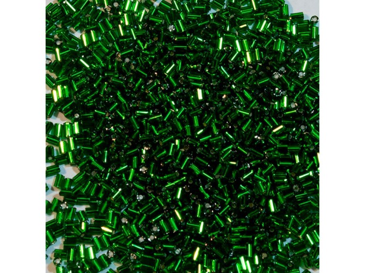 Бисер Чехия BUGLES 351-12001 2,3 мм 1&quot;, 50 г, цвет: 57120 зеленый