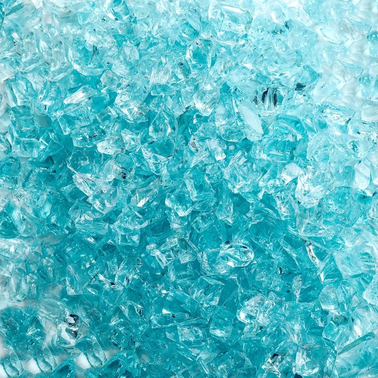 Стеклянная крошка мелкая бирюзовая, 100 гр — картинка 2